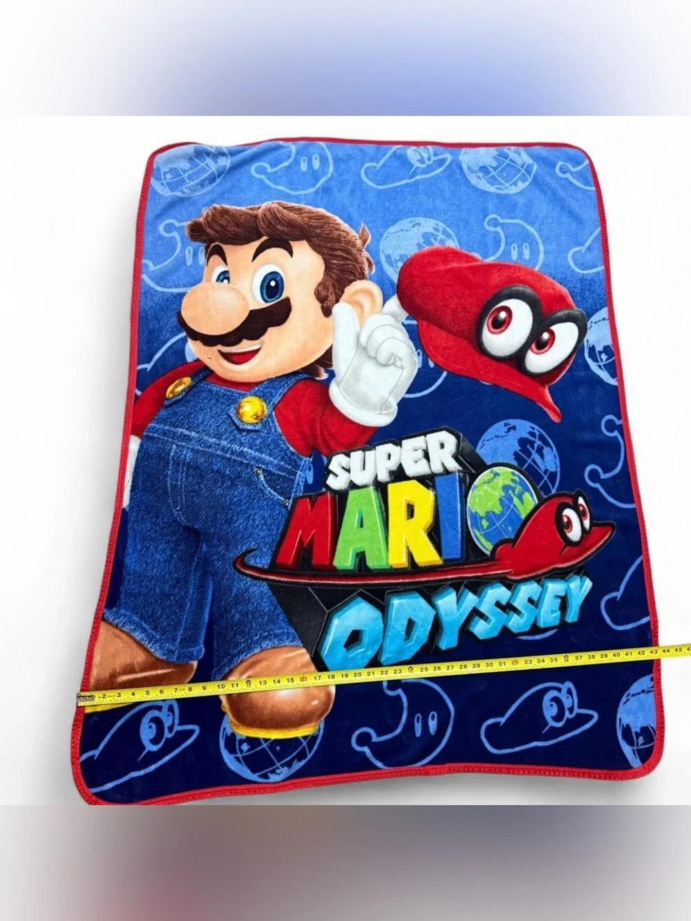 Official Nintendo Super Mario Odyssey Plush Fleece Throw Blanket 46
